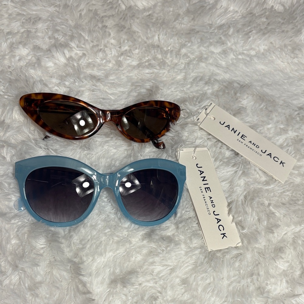 New Janie & Jack 2 Piece Bundle Sunglasses Size 4 And Up